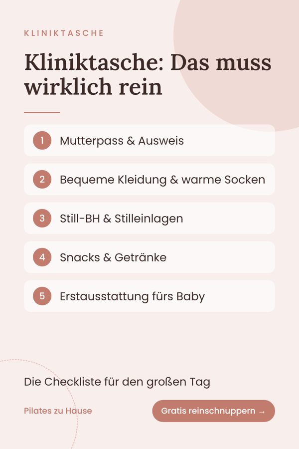 Checkliste Kliniktasche